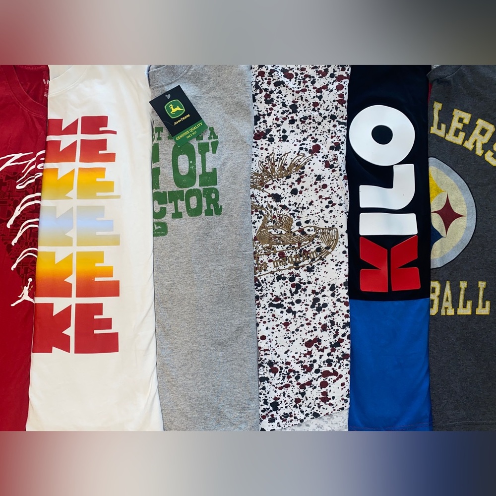 Lot Of 6 Jordan Nike John Deere NFL Shirts Men’s Medium Short Sleeve